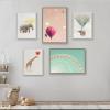 image:imageKate and Laurel Sylvie Beaded Hot Air Balloon Travel Vintage Framed Canvas Wall Art by July Art Prints 18x24 White Zoo Animal Wall Art Decor