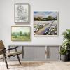 image:imageKate and Laurel Sylvie Beaded Land of Cotton Vintage Framed Canvas Wall Art by Mary Sparrow 30x30 White Floral Landscape Art for Wall