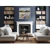 image:imageKate and Laurel Sylvie Beaded Land of Cotton Vintage Framed Canvas Wall Art by Mary Sparrow 30x30 White Floral Landscape Art for Wall