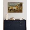 image:imageKate and Laurel Sylvie Beaded Tiger Resting Vintage Framed Canvas Wall Art by Pierre Andrieu 23x33 Gold Soft Tiger Animal Painting for Wall