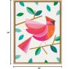 image:imageKate and Laurel Sylvie Cardinal Bird Framed Canvas Wall Art by Carey Copeland 18x24 Natural MidCentury Colorful Animal Wall Decor