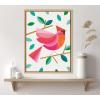 image:imageKate and Laurel Sylvie Cardinal Bird Framed Canvas Wall Art by Carey Copeland 18x24 Natural MidCentury Colorful Animal Wall Decor
