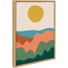 image:imageKate and Laurel Sylvie Dancing Hills Framed Canvas Wall Art by Kelly Knaga 18x24 Natural Colorful Landscape for Wall