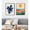 image:imageKate and Laurel Sylvie Dancing Hills Framed Canvas Wall Art by Kelly Knaga 18x24 Natural Colorful Landscape for Wall
