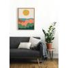 image:imageKate and Laurel Sylvie Dancing Hills Framed Canvas Wall Art by Kelly Knaga 18x24 Natural Colorful Landscape for Wall