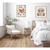 image:imageKate and Laurel Sylvie Folk Birds Harvest Framed Canvas Wall Art by Carey Copeland 22x22 Natural MidCentury Colorful Bird Wall Decor