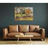 image:imageKate and Laurel Sylvie Forest Walking as the Leaves Fall Framed Canvas Wall Art by Nel Whatmore 28x38 Gold Soft Fall Nature Landscape Art for Wall