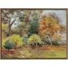 image:imageKate and Laurel Sylvie Forest Walking as the Leaves Fall Framed Canvas Wall Art by Nel Whatmore 28x38 Gold Soft Fall Nature Landscape Art for Wall