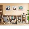 image:imageKate and Laurel Sylvie Friends 1 Framed Canvas Wall Art by Planet Cat 22x22 White Cute Whimsical Two Cats Soft Art for Wall Home Decor