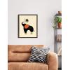 image:imageKate and Laurel Sylvie Modern Elephant Framed Canvas Wall Art by Amber Leaders 18x24 Walnut Brown Contemporary Home Decor for Animal Lovers