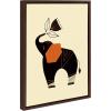 image:imageKate and Laurel Sylvie Modern Elephant Framed Canvas Wall Art by Amber Leaders 18x24 Walnut Brown Contemporary Home Decor for Animal Lovers