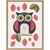 image:imageKate and Laurel Sylvie Retro Owl Framed Canvas Wall Art by Carey Copeland 18x24 Natural MidCentury Colorful Bird Wall Decor