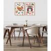 image:imageKate and Laurel Sylvie Retro Owl Framed Canvas Wall Art by Carey Copeland 18x24 Natural MidCentury Colorful Bird Wall Decor