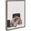image:imageKate and Laurel Sylvie Sam Director of Shipping Framed Canvas Wall Art by The Creative Bunch Studio 18x24 Gray Humorous Sloth Office Art