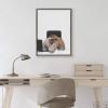 image:imageKate and Laurel Sylvie Sam Director of Shipping Framed Canvas Wall Art by The Creative Bunch Studio 18x24 Gray Humorous Sloth Office Art