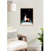 image:imageKate and Laurel Sylvie Seasons Greetings Reindeer Framed Canvas Wall Art by Amber Leaders Designs 18x24 Natural MidCentury Modern Colorful Christmas Animal Art for Wall