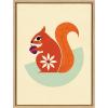 image:imageKate and Laurel Sylvie Squirrel Framed Canvas Wall Art by Amber Leaders Designs 18x24 Natural Colorful Animal Illustration Art for Wall