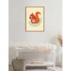 image:imageKate and Laurel Sylvie Squirrel Framed Canvas Wall Art by Amber Leaders Designs 18x24 Natural Colorful Animal Illustration Art for Wall