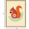 image:imageKate and Laurel Sylvie Squirrel Framed Canvas Wall Art by Amber Leaders Designs 18x24 Natural Colorful Animal Illustration Art for Wall