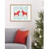 image:imageKate and Laurel Sylvie Swedish Dala Horses Framed Canvas Wall Art by Cat Coquillette 18x24 Natural Holiday Inspired Animal Art