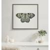 image:imageKate and Laurel Sylvie Two Tone Butterfly Framed Linen Textured Canvas Wall Art by Robert Cadloff of Bomobob 22x22 Gray Decorative Nature Themed Art Decor for Wall