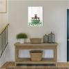 image:imageKate and Laurel Three Bear Cubs in Eclectic Green Panel Wall Bathtub Framed Canvas Wall Art by Amy Peterson 18 x 24 Sylvie White Whimsical Animals Bathroom Art for Wall Decor Living Room Bedroom