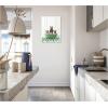 image:imageKate and Laurel Three Bear Cubs in Eclectic Green Panel Wall Bathtub Framed Canvas Wall Art by Amy Peterson 18 x 24 Sylvie White Whimsical Animals Bathroom Art for Wall Decor Living Room Bedroom