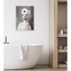 image:imageKate and Laurel Toilet Paper Roll on Cute Goose Head Bathroom Art Framed Canvas Wall Art by The Creative Bunch Studio 18 x 24 Sylvie Beaded White Whimsical Bathroom Humor Animals Art for Wall