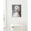 image:imageKate and Laurel Toilet Paper Roll on Cute Goose Head Bathroom Art Framed Canvas Wall Art by The Creative Bunch Studio 18 x 24 Sylvie Beaded White Whimsical Bathroom Humor Animals Art for Wall