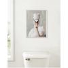 image:imageKate and Laurel Toilet Paper Roll on White Swans Head Bathroom Art Framed Canvas Wall Art by The Creative Bunch Studio 18 x 24 Sylvie Beaded White Whimsical Humor Animals Bathroom Art for Wall