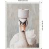 image:imageKate and Laurel Toilet Paper Roll on White Swans Head Bathroom Art Framed Canvas Wall Art by The Creative Bunch Studio 18 x 24 Sylvie Beaded White Whimsical Humor Animals Bathroom Art for Wall