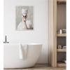 image:imageKate and Laurel Toilet Paper Roll on White Swans Head Bathroom Art Framed Canvas Wall Art by The Creative Bunch Studio 18 x 24 Sylvie Beaded White Whimsical Humor Animals Bathroom Art for Wall