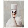 image:imageKate and Laurel Toilet Paper Roll on White Swans Head Bathroom Art Framed Canvas Wall Art by The Creative Bunch Studio 18 x 24 Sylvie Beaded White Whimsical Humor Animals Bathroom Art for Wall