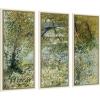 image:imageKate and Laurel Vincent van Gogh River Bank in Springtime 1887 3 Piece Framed Wall Art Print Set by Nostalgia Prints Belmont Distress White Traditional Landscape Art for Wall Decor