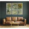 image:imageKate and Laurel Vincent van Gogh River Bank in Springtime 1887 3 Piece Framed Wall Art Print Set by Nostalgia Prints Belmont Distress White Traditional Landscape Art for Wall Decor