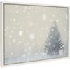 image:imageKate and Laurel x Bomobob Collaboration Snow Day Framed Canvas Wall Art 18x24 White Decorative Holiday Art for Wall
