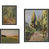 image:imageForest Interior Evening 1910 and Parklandschaft 3 Piece Framed Wall Art Print Set by Nostalgia Prints