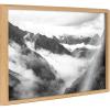 image:imageKate and Laurel Blake Black and White Inca Trail Framed Printed Glass Wall Art by Pete Olsen 18x24 Natural Smoky Mountains Landscape Wall Dcor