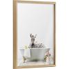 image:imageKate and Laurel Blake Zebra Cottage Bathroom Framed Printed Glass Wall Art by Amy Peterson Art Studio 18x24 Natural Decorative Zoo Animal Art for Wall