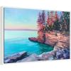 image:imageKate and Laurel Cave Point at Sunrise Framed Canvas Wall Art by Rachel Christopoulos 33 x 23 Sylvie White Coastal Landscapes Beach Nature Art for Wall Decor Living Room Bedroom