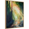image:imageKate and Laurel Forest Sunshine Framed Canvas Wall Art by Rachel Christopoulos 23 x 30 Sylvie Natural Farmhouse Landscapes Nature Art for Wall Decor Living Room Bedroom