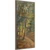 image:imageKate and Laurel Framed Canvas Wall Art Print Forest interior by Leopold Horovitz PANEL by Nostalgia Prints 18 x 40 Sylvie Walnut Frame Traditional Landscape Art for Wall Decor