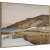 image:imageKate and Laurel Framed Canvas Wall Art Print Graveyard in Tiberias Palestine Jan Ciaglinski by Nostalgia Prints 42 x 32 Sylvie Dark Gold Frame Traditional Landscape Art for Wall Decor