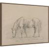 image:imageKate and Laurel Framed Canvas Wall Art Print Horse Grazing by Sawrey Gilpin by Nostalgia Prints 38 x 28 Sylvie Walnut Frame Traditional Animal Art for Wall Decor