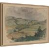 image:imageKate and Laurel Framed Canvas Wall Art Print Landscape I Puy de Dome Jules Chadel by Nostalgia Prints 24 x 18 Sylvie Beaded Rustic Natural Frame Traditional Landscape Art for Wall Decor
