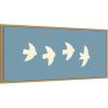 image:imageKate and Laurel Framed Canvas Wall Art Print Minimalist Birds Panel Blue by Laura Moss 40 x 18 Sylvie Natural Frame Modern Contemporary Animal Art for Wall Decor