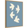 image:imageKate and Laurel Framed Canvas Wall Art Print Minimalist Birds Poster Blue by Laura Moss 18 x 24 Sylvie Natural Frame Modern Contemporary Animal Art for Wall Decor