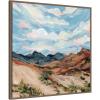 image:imageKate and Laurel Framed Canvas Wall Art Print Nevada by Emily Kenney 30 x 30 Sylvie Walnut Frame Rustic Farmhouse Landscape Art for Wall Decor