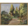 image:imageKate and Laurel Framed Canvas Wall Art Print Parklandschaft Olga Wisinger Florian by Nostalgia Prints 42 x 34 Castellan Gold Frame Traditional Landscape Art for Wall Decor