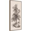 image:imageKate and Laurel Framed Canvas Wall Art Print Vintage Tree on Light Neutral by Corinna Buchholz of Piddix 18 x 40 Sylvie Beaded Dark Gold Frame Vintage Landscape Art for Wall Decor